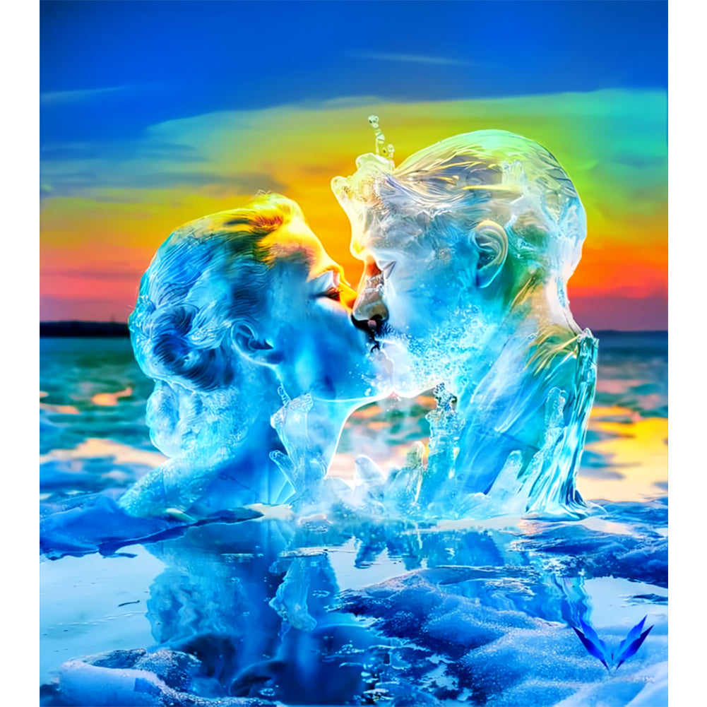 Frozen Kiss - Full Round Drill Diamond Painting 40*45CM