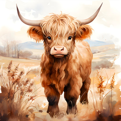 Highland Yak - Full Round Drill Diamond Painting 30*30CM