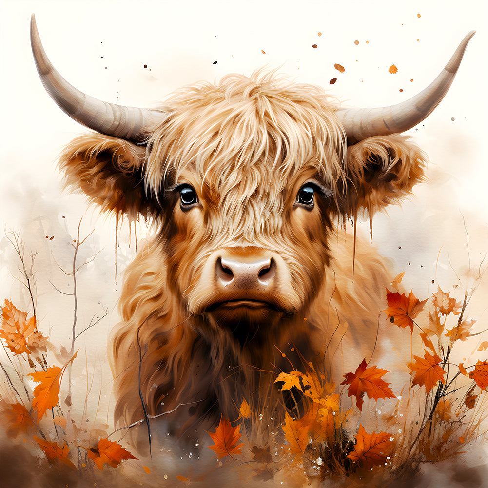 Highland Yak - Full Round Drill Diamond Painting 30*30CM