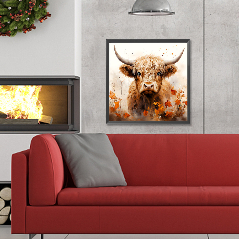 Highland Yak - Full Round Drill Diamond Painting 30*30CM