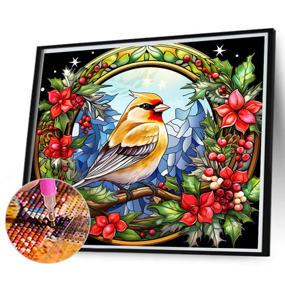 Glass Painting Bird - Full Round Drill Diamond Painting 35*30CM