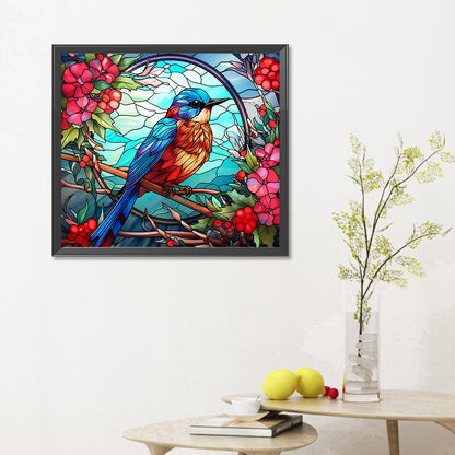 Glass Painting Bird - Full Round Drill Diamond Painting 35*30CM