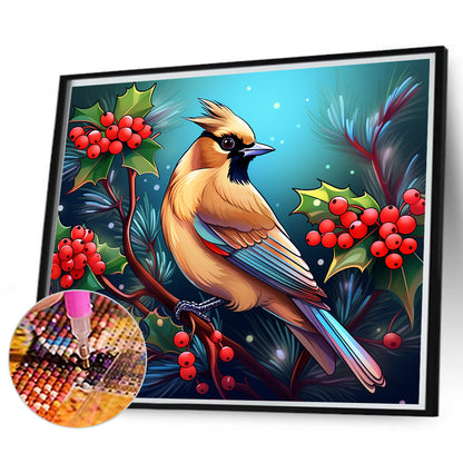 Glass Painting Bird - Full Round Drill Diamond Painting 35*30CM