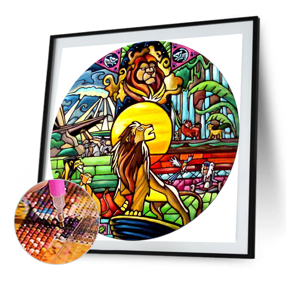 Lion King - Full Round Drill Diamond Painting 35*35CM