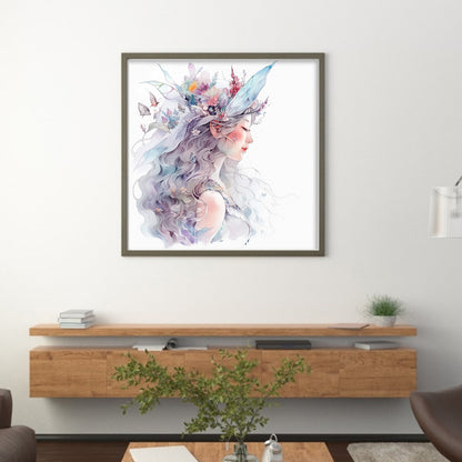 Flower Fairy - 11CT Stamped Cross Stitch 50*50CM