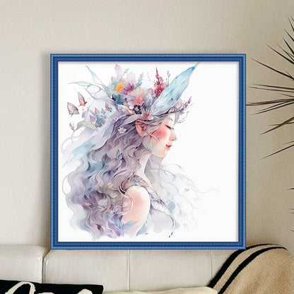 Flower Fairy - 11CT Stamped Cross Stitch 50*50CM