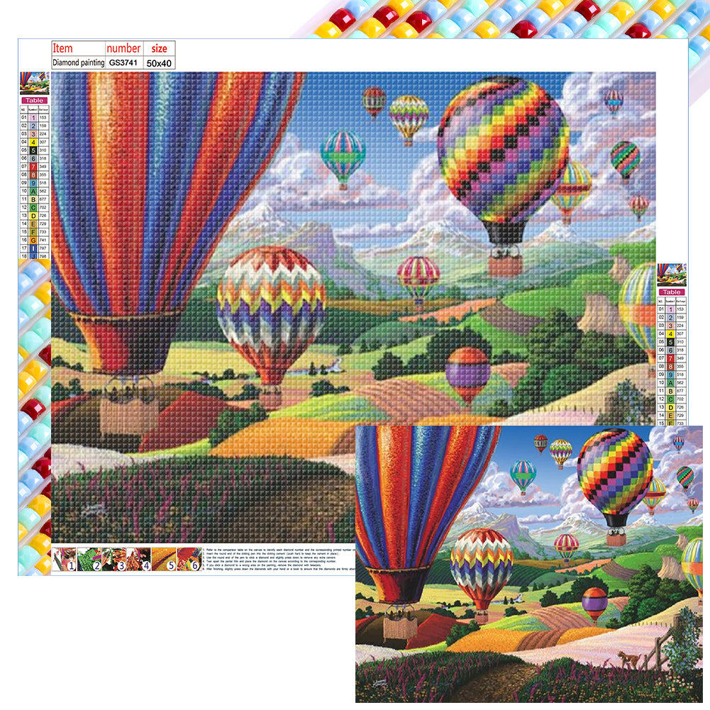 Hot Air Balloon - Full Square Drill Diamond Painting 50*40CM