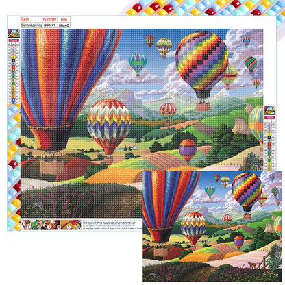 Hot Air Balloon - Full Square Drill Diamond Painting 50*40CM