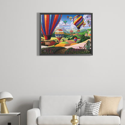 Hot Air Balloon - Full Square Drill Diamond Painting 50*40CM
