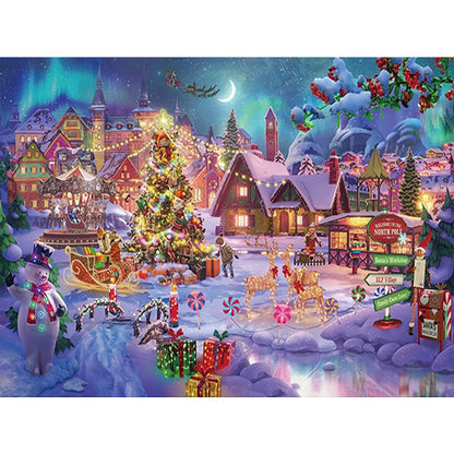 Christmas Snow Scene - Full Square Drill Diamond Painting 60*45CM