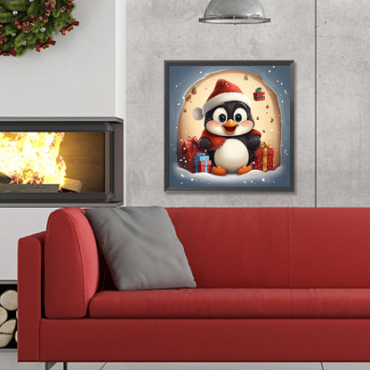 Christmas Penguin - Full Round Drill Diamond Painting 30*30CM