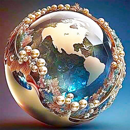 Looking At The Earth - Full Round Drill Diamond Painting 30*30CM