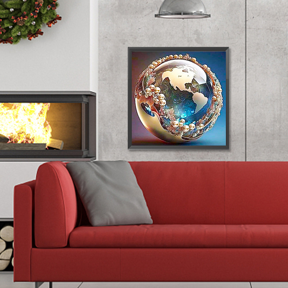 Looking At The Earth - Full Round Drill Diamond Painting 30*30CM