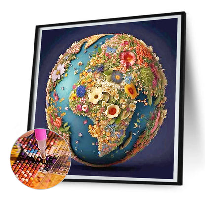 Looking At The Earth - Full Round Drill Diamond Painting 30*30CM