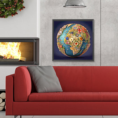 Looking At The Earth - Full Round Drill Diamond Painting 30*30CM