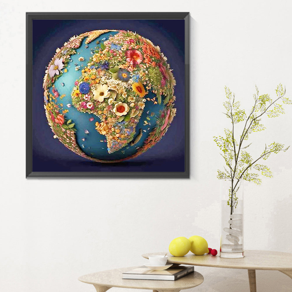 Looking At The Earth - Full Round Drill Diamond Painting 30*30CM