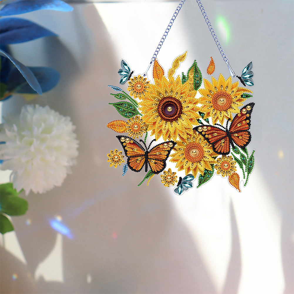 Special Shape DIY Diamond Painting Ornaments Sunflower Crystal Painting Ornament