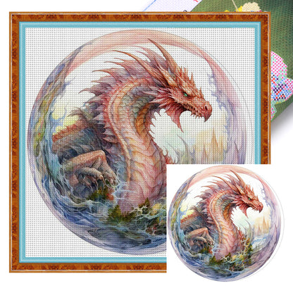 Dragon - 11CT Stamped Cross Stitch 50*50CM