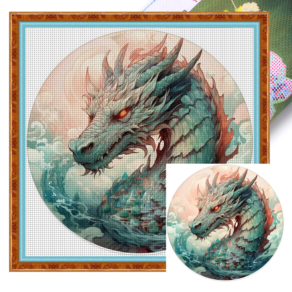 Dragon - 11CT Stamped Cross Stitch 50*50CM