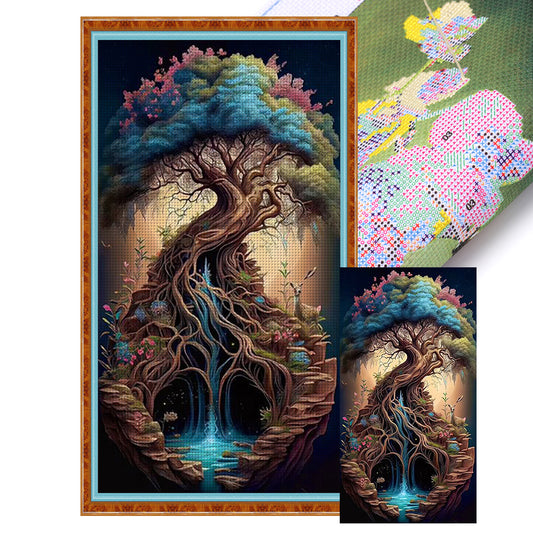 Big Tree - 16CT Stamped Cross Stitch 40*70CM