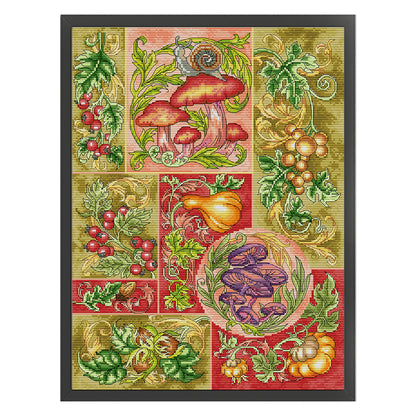 Autumn Elements - 14CT Stamped Cross Stitch 34*46CM(Joy Sunday)