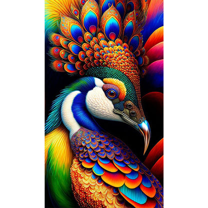 Peacock - Full AB Dril Round Diamond Painting 40*70CM