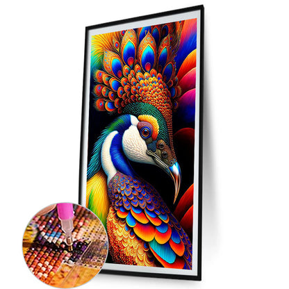 Peacock - Full AB Dril Round Diamond Painting 40*70CM