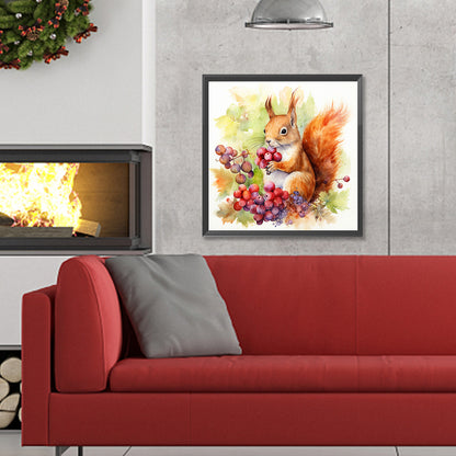 Autumn Squirrel - Full Round Drill Diamond Painting 30*30CM