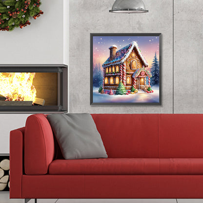 Snow Cabin - Full Round Drill Diamond Painting 30*30CM