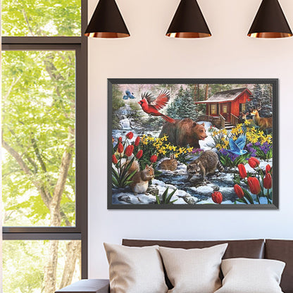 Snow Scenery - Full Square Drill Diamond Painting 40*30CM