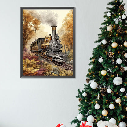 Woods Train - Full Square Drill Diamond Painting 30*40CM