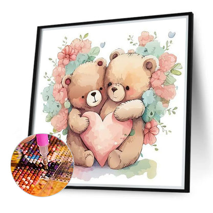 Pair Of Bears - Full Round Drill Diamond Painting 40*40CM