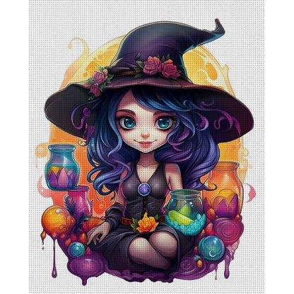 Witch - 11CT Stamped Cross Stitch 40*50CM