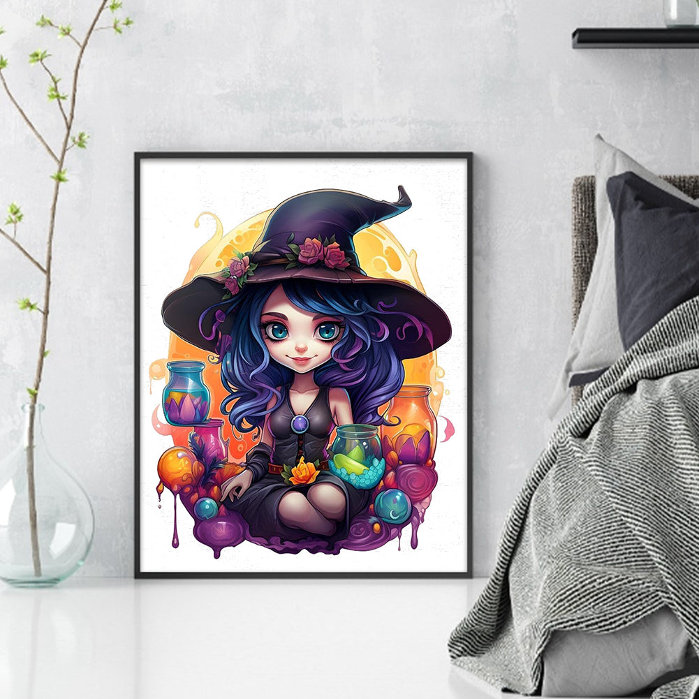 Witch - 11CT Stamped Cross Stitch 40*50CM