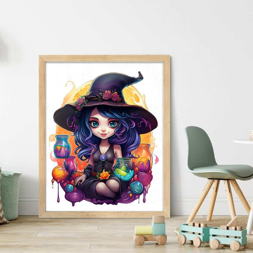 Witch - 11CT Stamped Cross Stitch 40*50CM