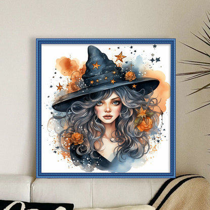 Witch - 11CT Stamped Cross Stitch 50*50CM