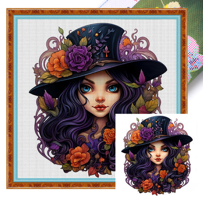 Witch - 11CT Stamped Cross Stitch 50*50CM