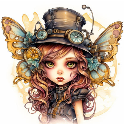 Butterfly Girl - 11CT Stamped Cross Stitch 50*50CM