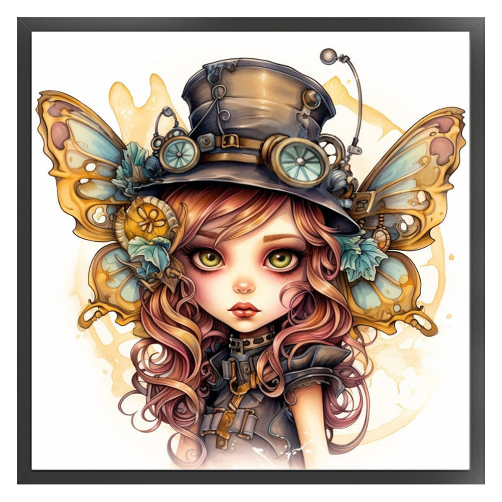 Butterfly Girl - 11CT Stamped Cross Stitch 50*50CM