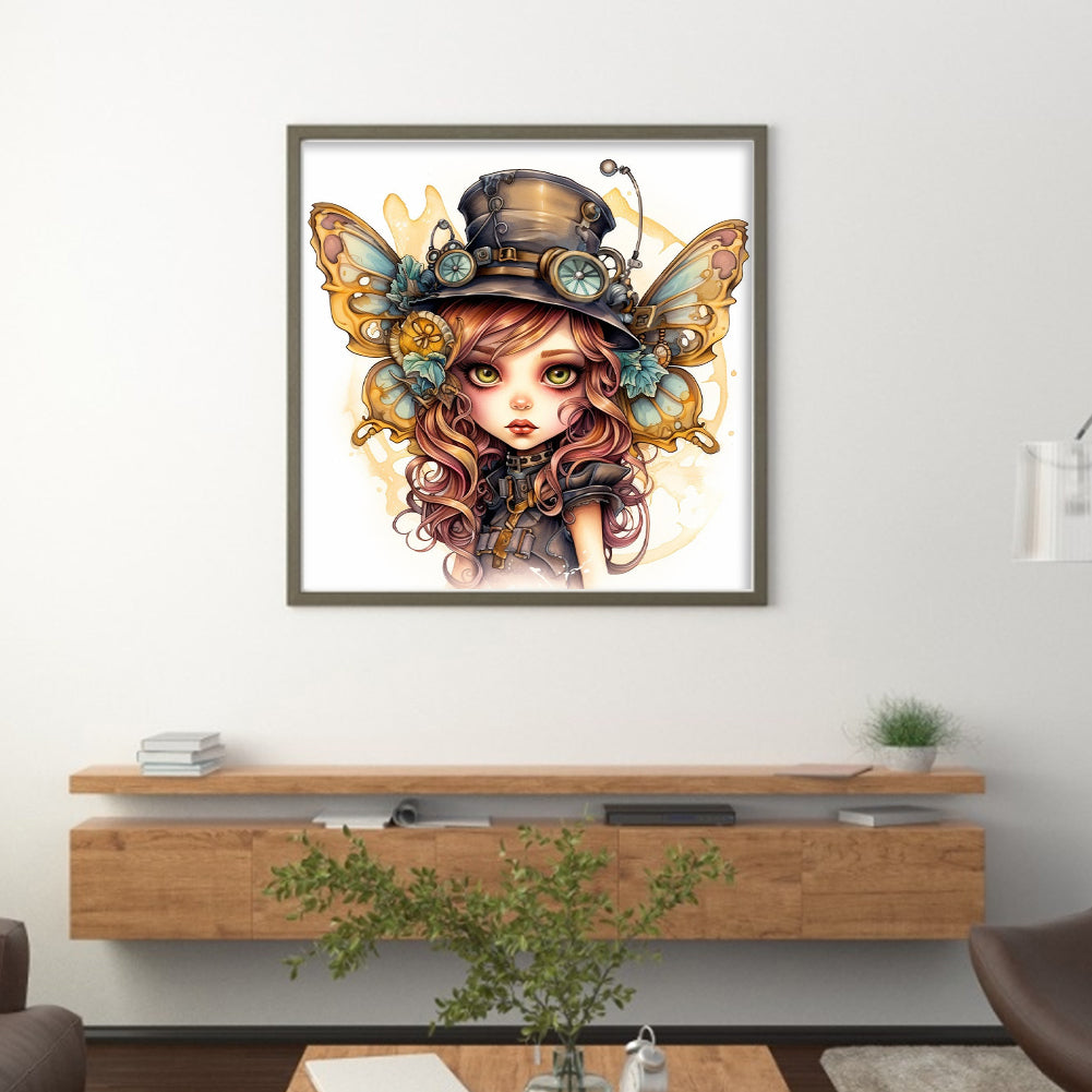 Butterfly Girl - 11CT Stamped Cross Stitch 50*50CM