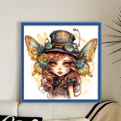 Butterfly Girl - 11CT Stamped Cross Stitch 50*50CM