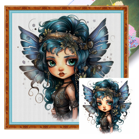 Butterfly Girl - 11CT Stamped Cross Stitch 50*50CM