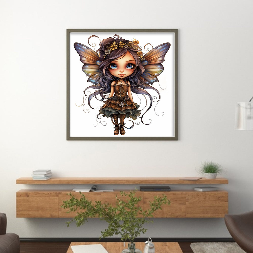 Butterfly Girl - 11CT Stamped Cross Stitch 50*50CM