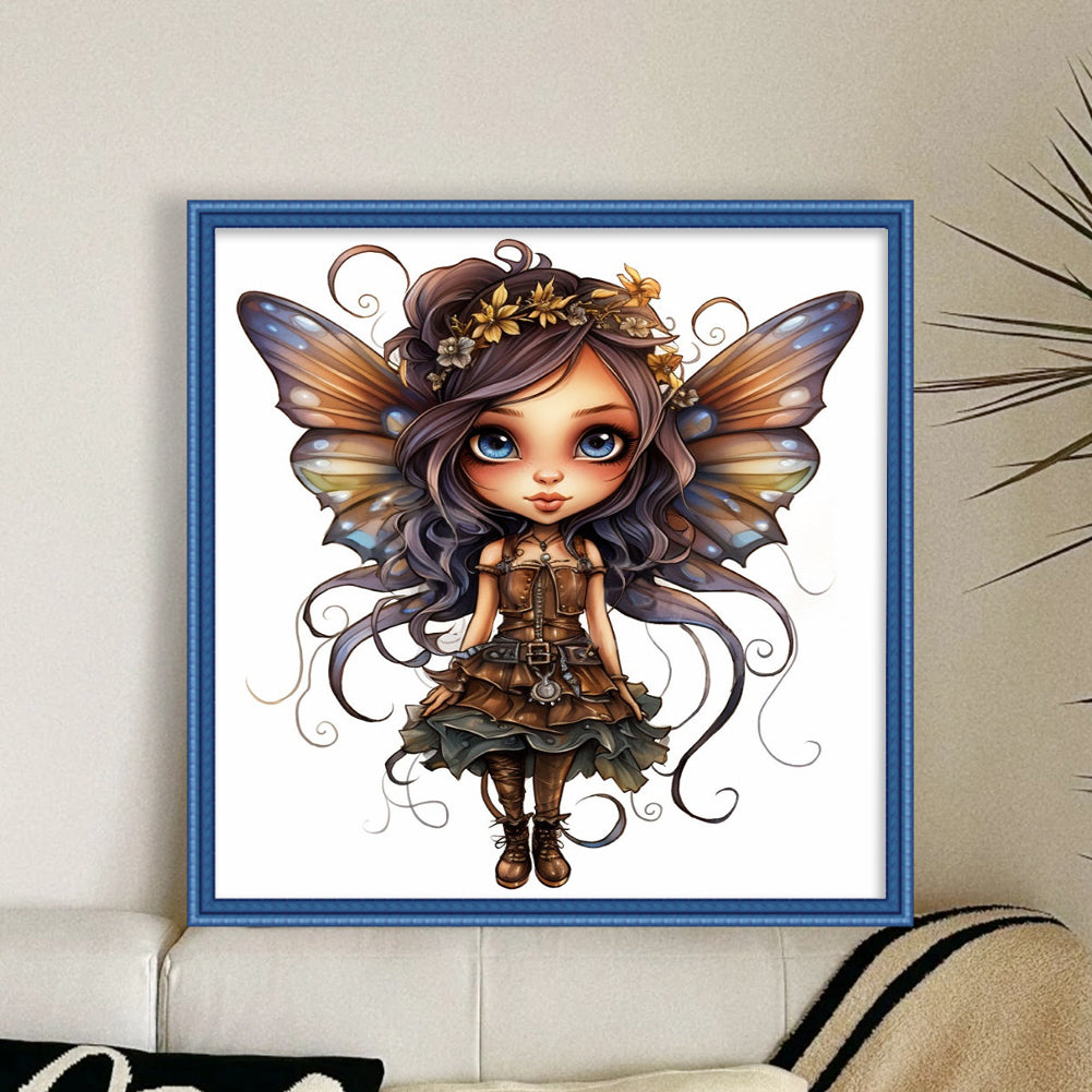 Butterfly Girl - 11CT Stamped Cross Stitch 50*50CM