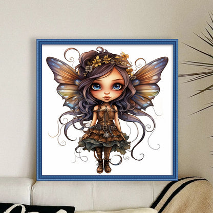 Butterfly Girl - 11CT Stamped Cross Stitch 50*50CM