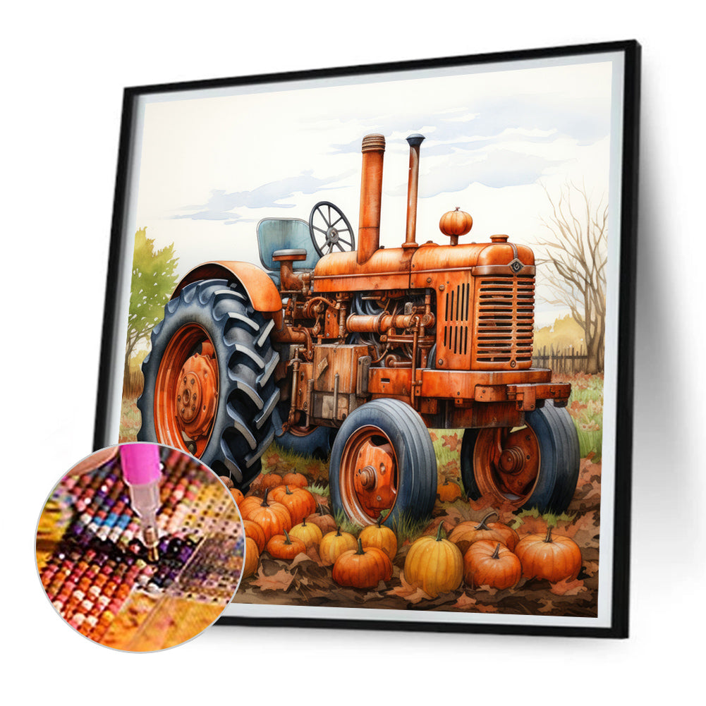 Tractor - Full Round Drill Diamond Painting 30*30CM