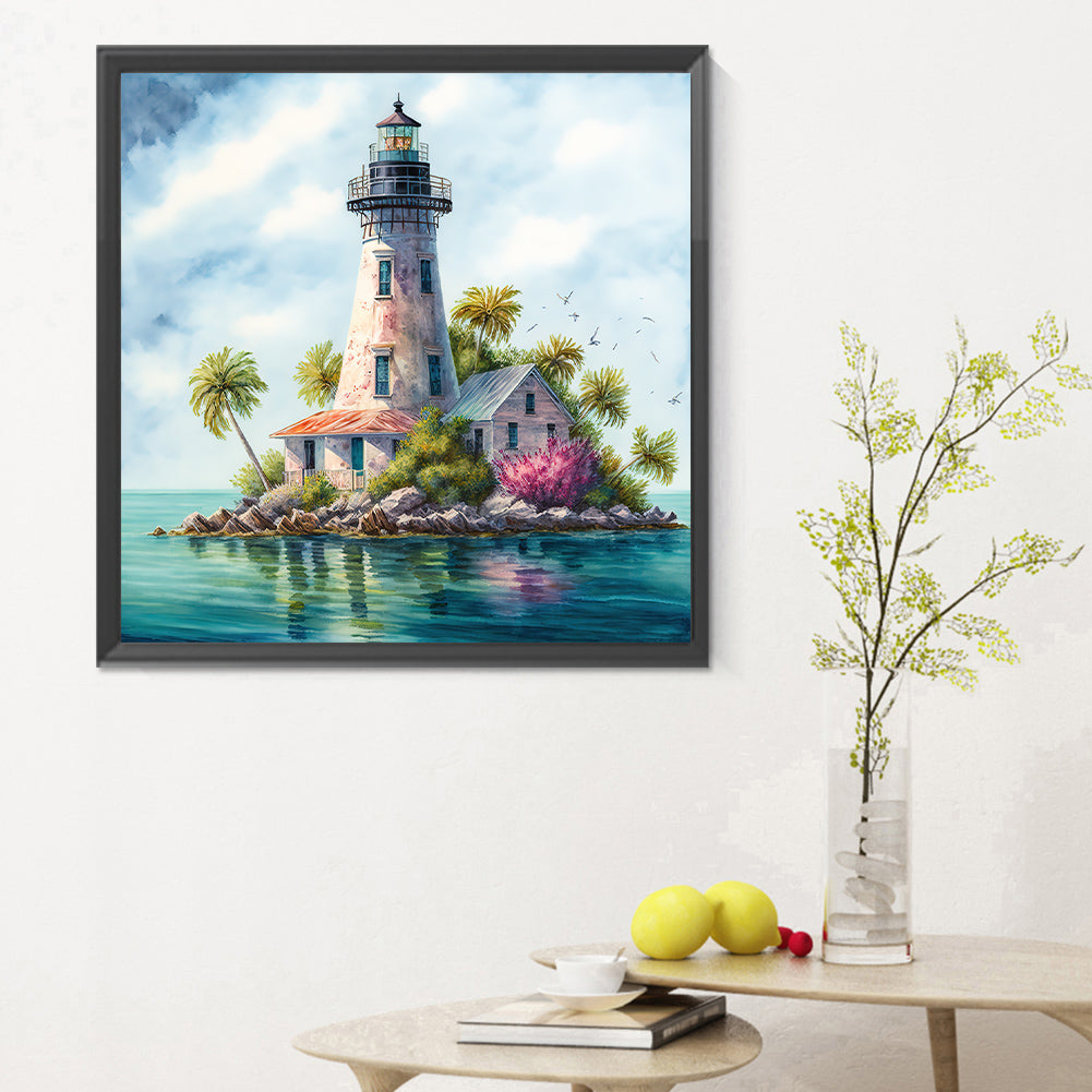 Lighthouse - Full Round Drill Diamond Painting 30*30CM