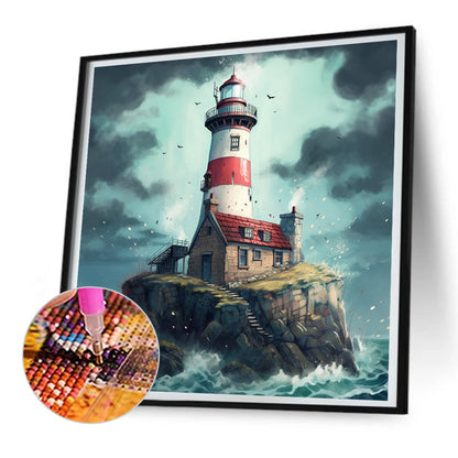 Lighthouse - Full Round Drill Diamond Painting 30*30CM