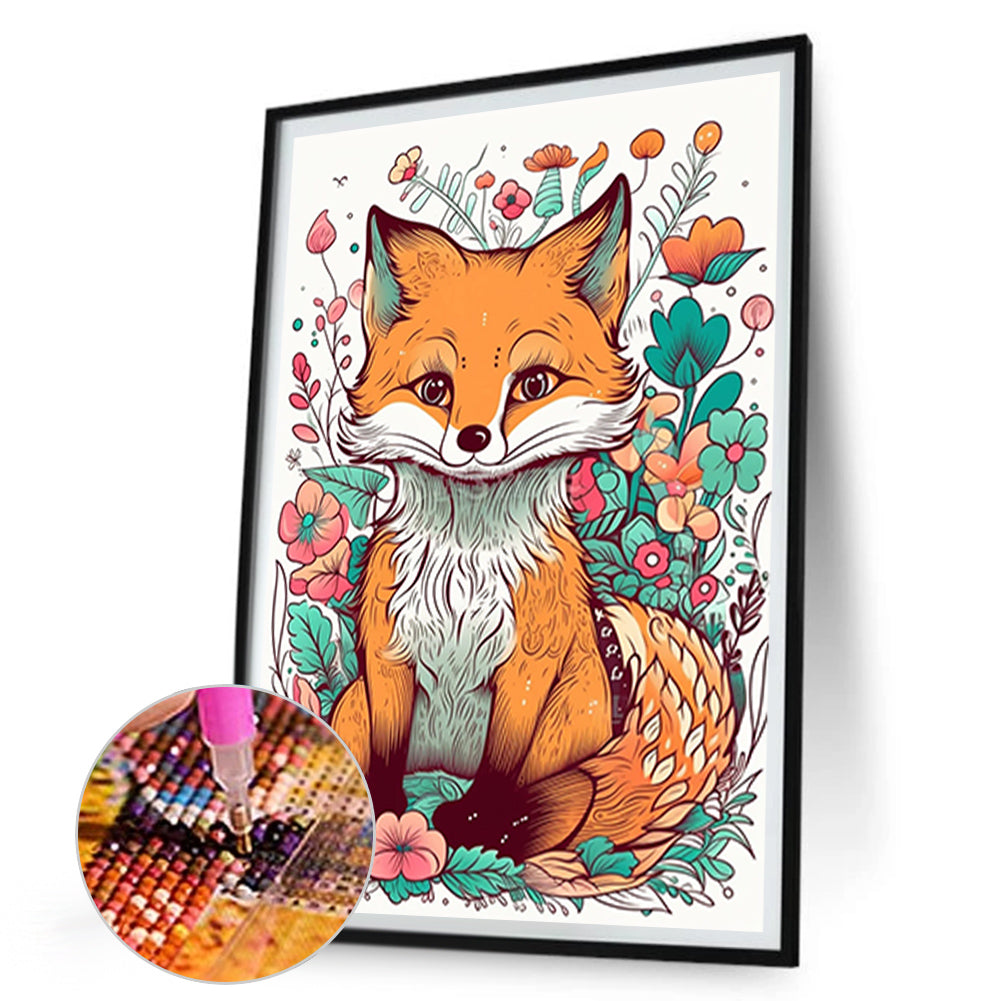 Fox - Full Round Drill Diamond Painting 30*45CM