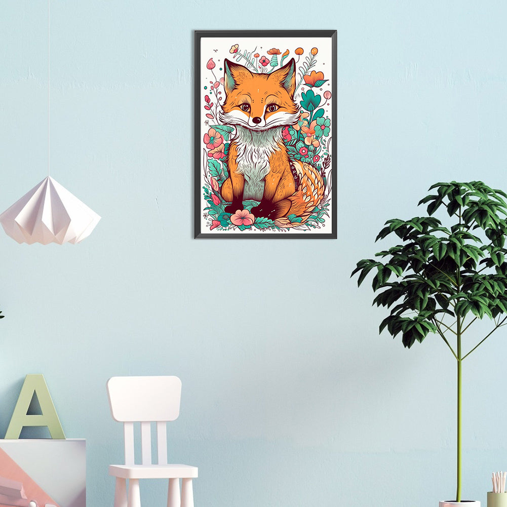 Fox - Full Round Drill Diamond Painting 30*45CM